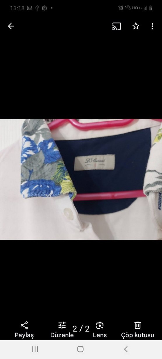 Desenli Yaka ve Cep Detaylı Beyaz Erkek Polo Tişört - Görsel 2