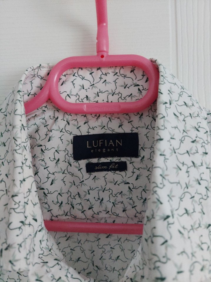 Erkek Beyaz Gri Desenli Uzun Kollu Gömlek - Görsel 3