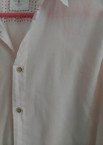 Pembe Pamuklu Uzun Kollu Erkek Gömlek - Görsel 2