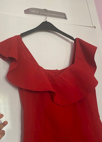 H&M Kırmızı Uzun Tulum