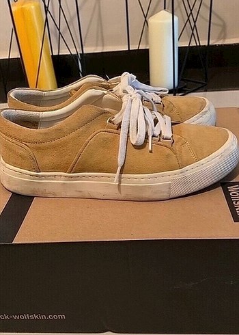 Bej Süet Kadın Sneakers