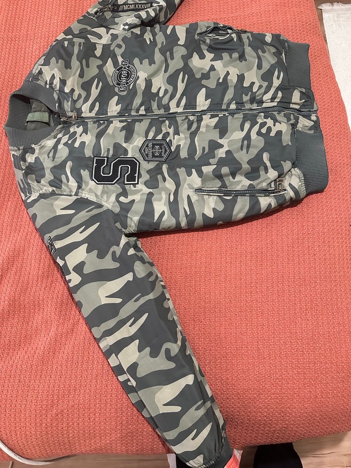 Erkek Gri Kamuflaj Fermuarlı Ceket - Görsel 4