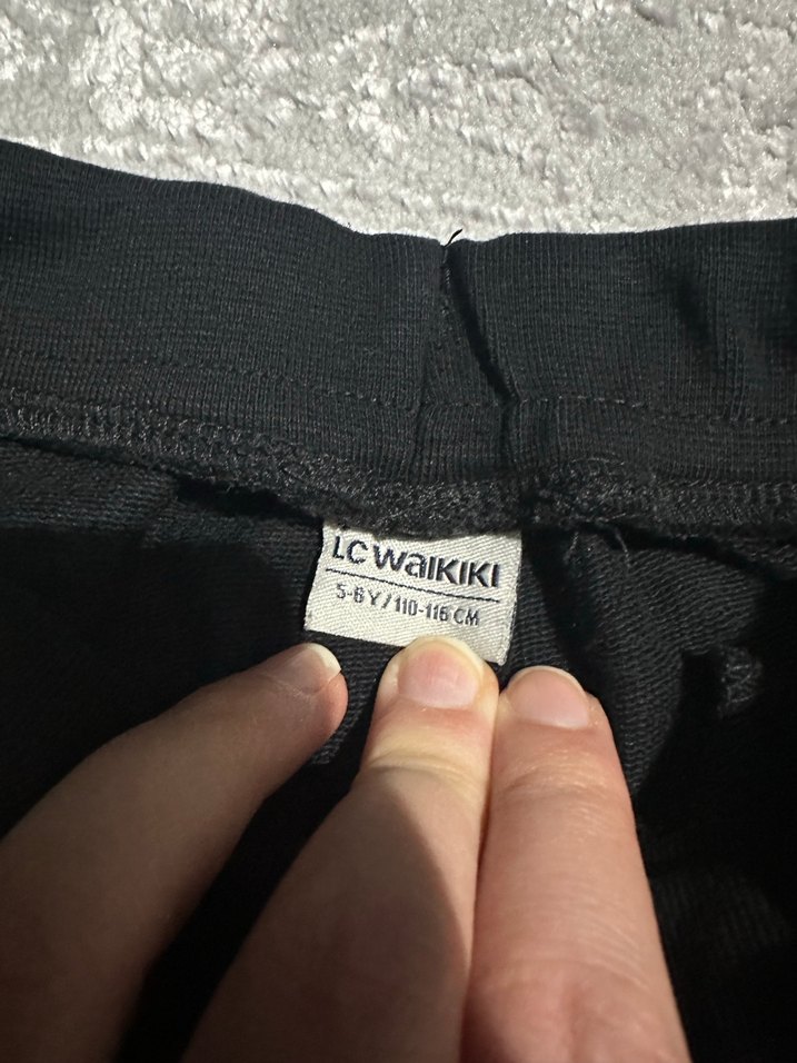 Erkek Çocuk Haki ve Siyah Rahat Kesim Pantolon - Görsel 5