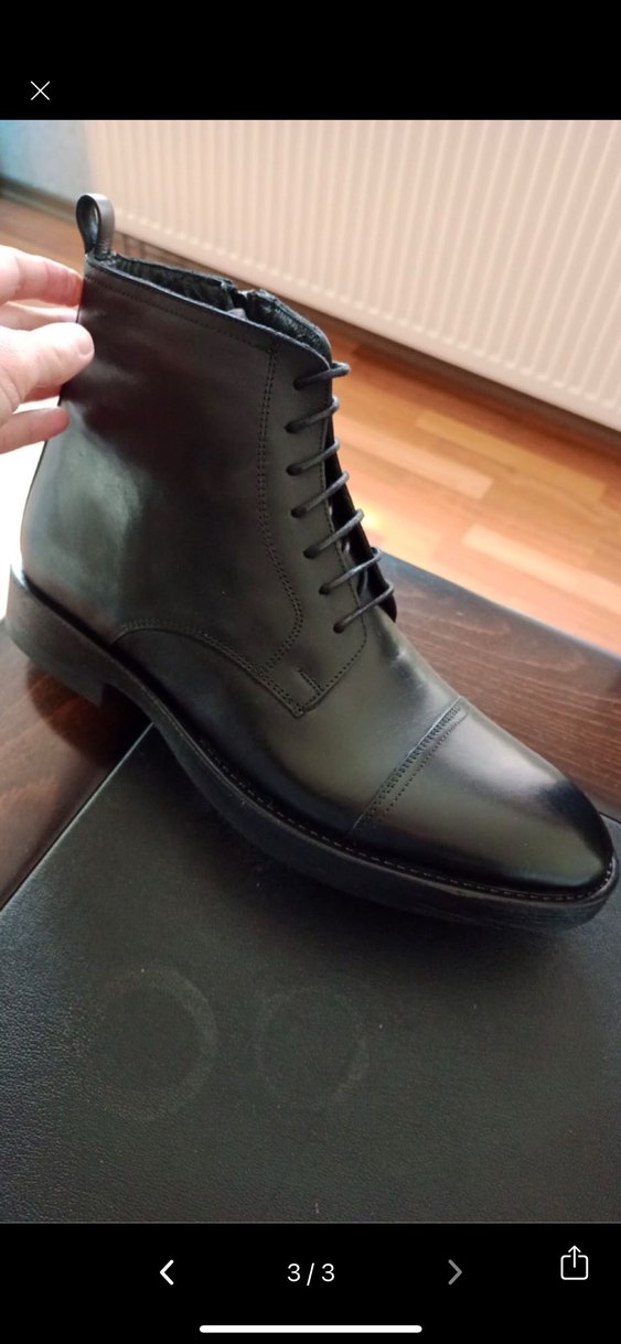 DESA Siyah Deri Erkek Klasik Bot - Görsel 3