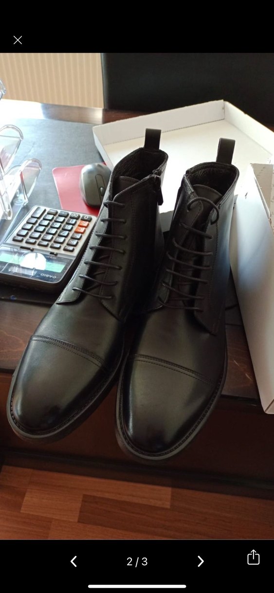 DESA Siyah Deri Erkek Klasik Bot - Görsel 2