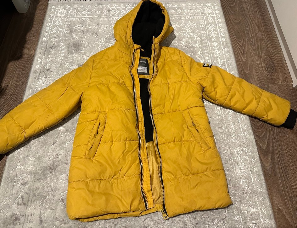 Sarı Fermuarlı Erkek Çocuk Mont - Görsel 2