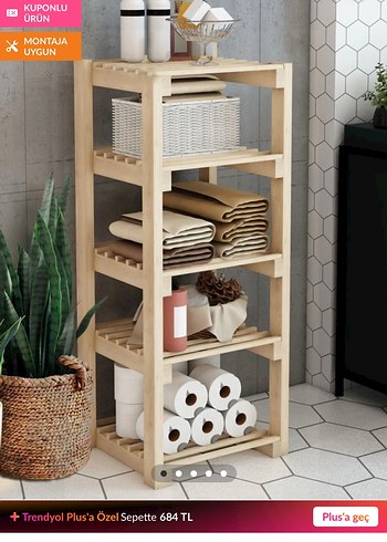 4 Katlı Ahşap Ayakkabılık Rafı - Görsel 2