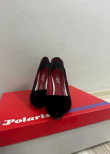 Siyah Süet Topuklu Stiletto PALET MARKA - Görsel 5