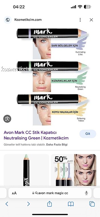  Beden Avon Mark CC stik Kapatıcı