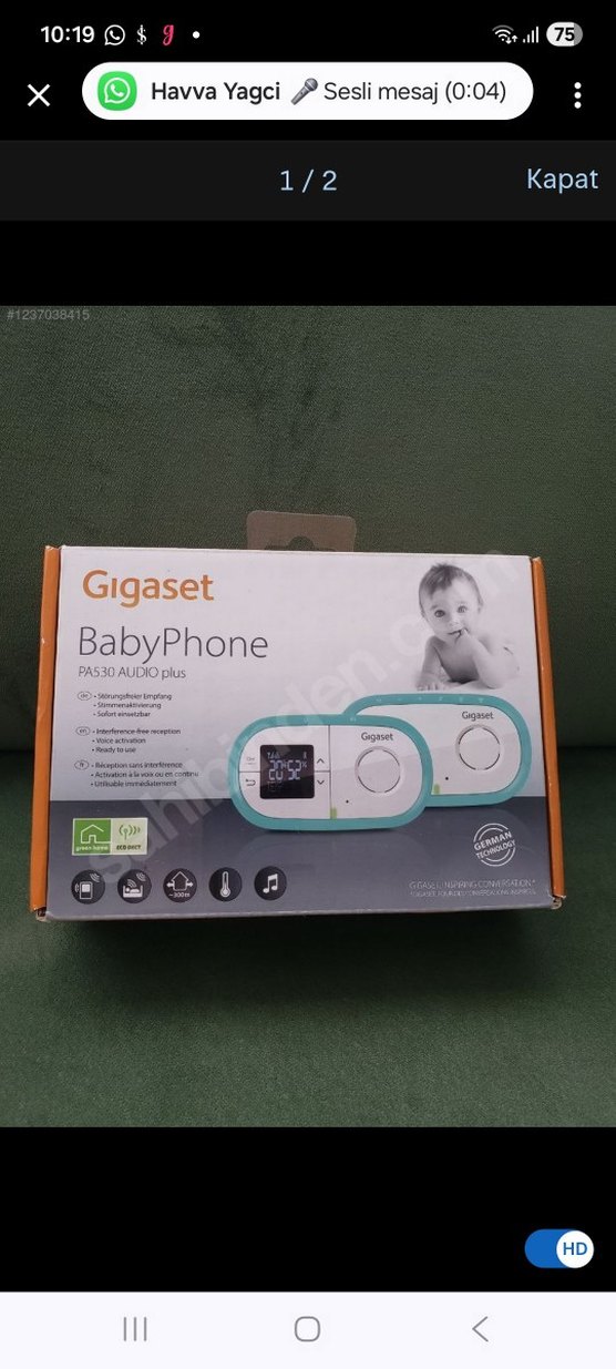 Gigaset Turkuaz Bebek Telsizi - Görsel 2