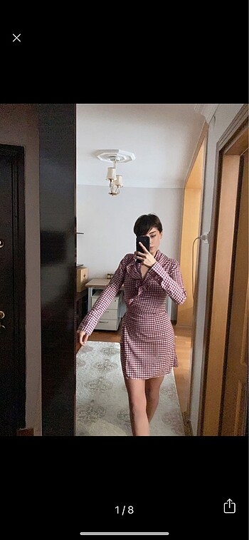 Kareli elbise