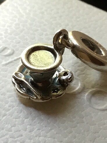  Beden gri Renk Pandora çay fincanı charm