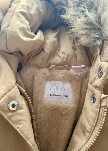 Bej Erkek Çocuk Kürklü Kapüşonlu Mont - Görsel 3