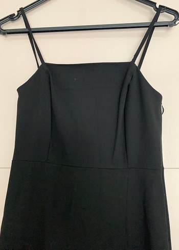 Siyah Uzun Askılı Elbise - Görsel 2