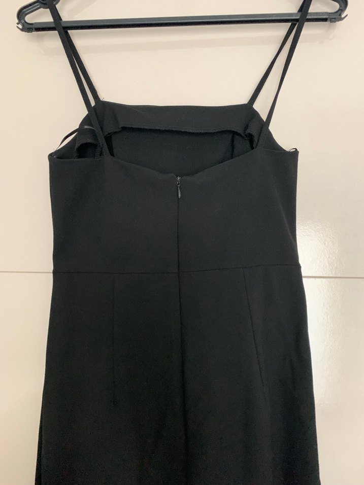 Siyah Uzun Askılı Elbise - Görsel 4