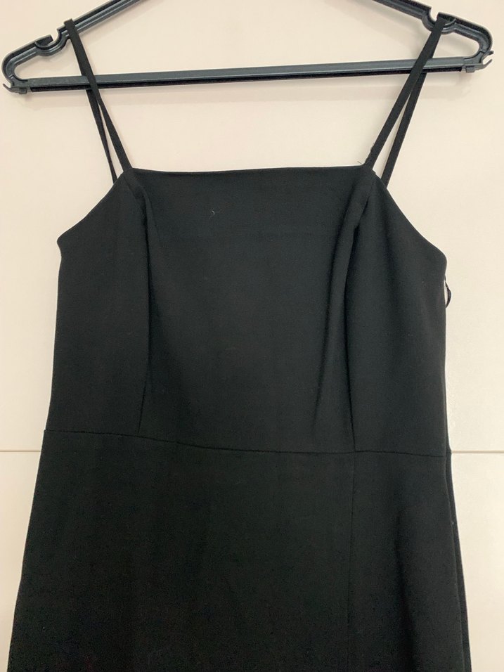 Siyah Uzun Askılı Elbise - Görsel 2