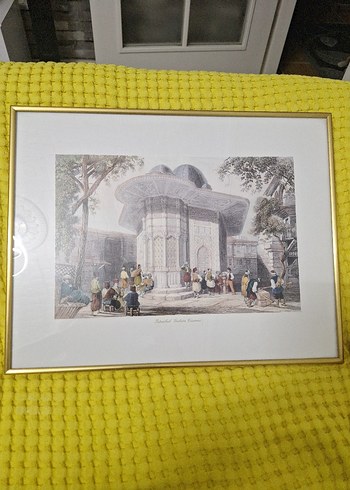 istanbul galata çeşmesi tablo en 40cm boy 31cm