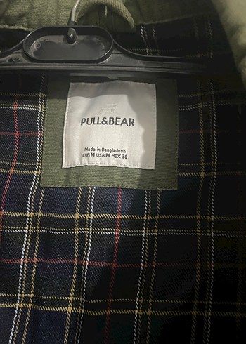 Pull and Bear Düğmeli Haki Erkek Ceket