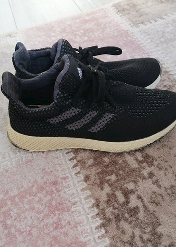 40 Beden gri Renk Kadın Gri Adidas Bağcıklı Spor Ayakkabı