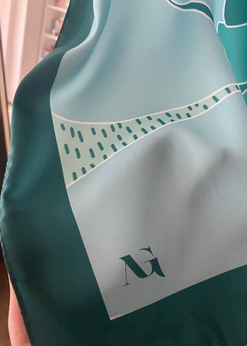 Turkuaz Bohem İpek Görünümlü Şal - Görsel 3