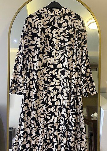 Düğmeli uzun elbise - Görsel 3