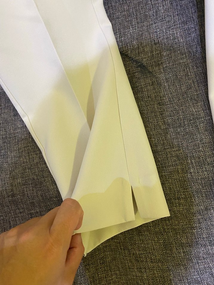 Beyaz Midi Kumaş Pantolon - Görsel 3