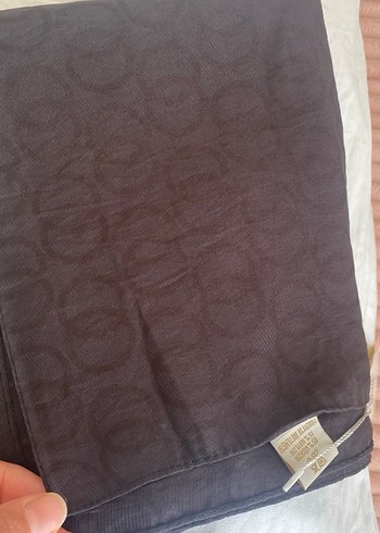 Siyah kahverengi desenli şal - Görsel 4