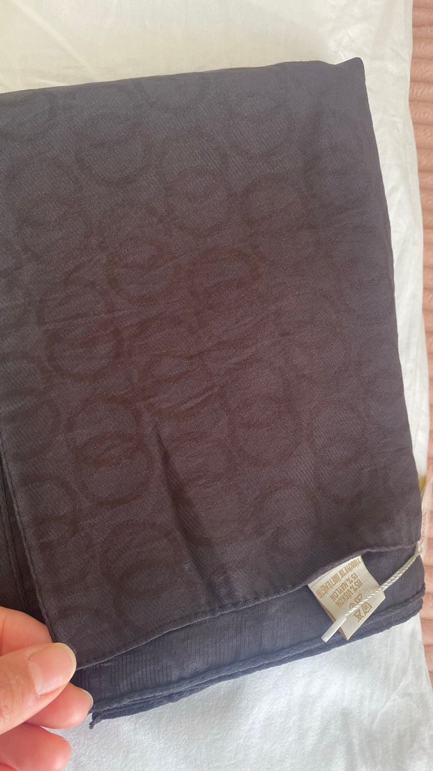 Siyah kahverengi desenli şal - Görsel 4