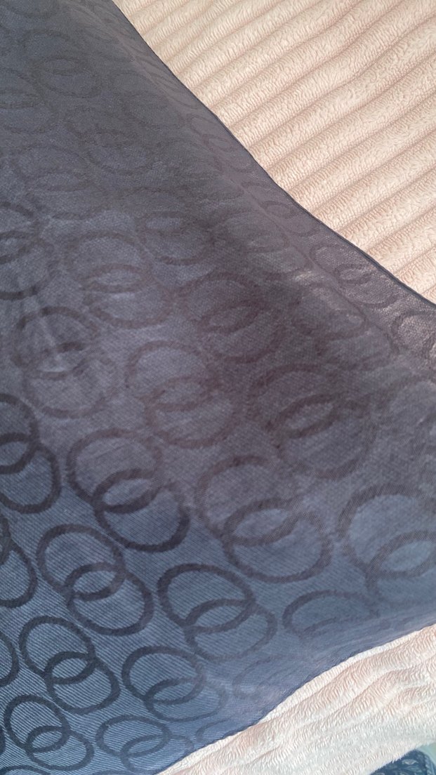 Siyah kahverengi desenli şal - Görsel 2