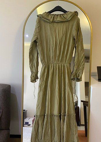 Kadın Haki Uzun Elbise - Görsel 6