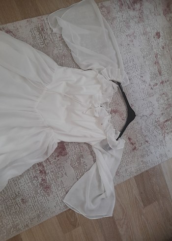 xl Beden beyaz Renk Beyaz Mini Bohem elbise