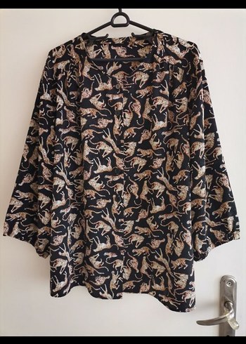 Düğmeli V Yakalı Bohem Kadın Kimono