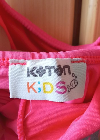 4 Yaş Beden Kız Çocuk Pembe Baskılı Mayo