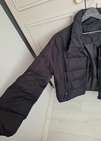 l Beden Düğmeli siyah Midi Kadın Kışlık Ceket