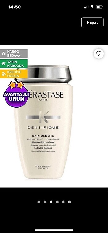  Beden KERASTASE şampuan