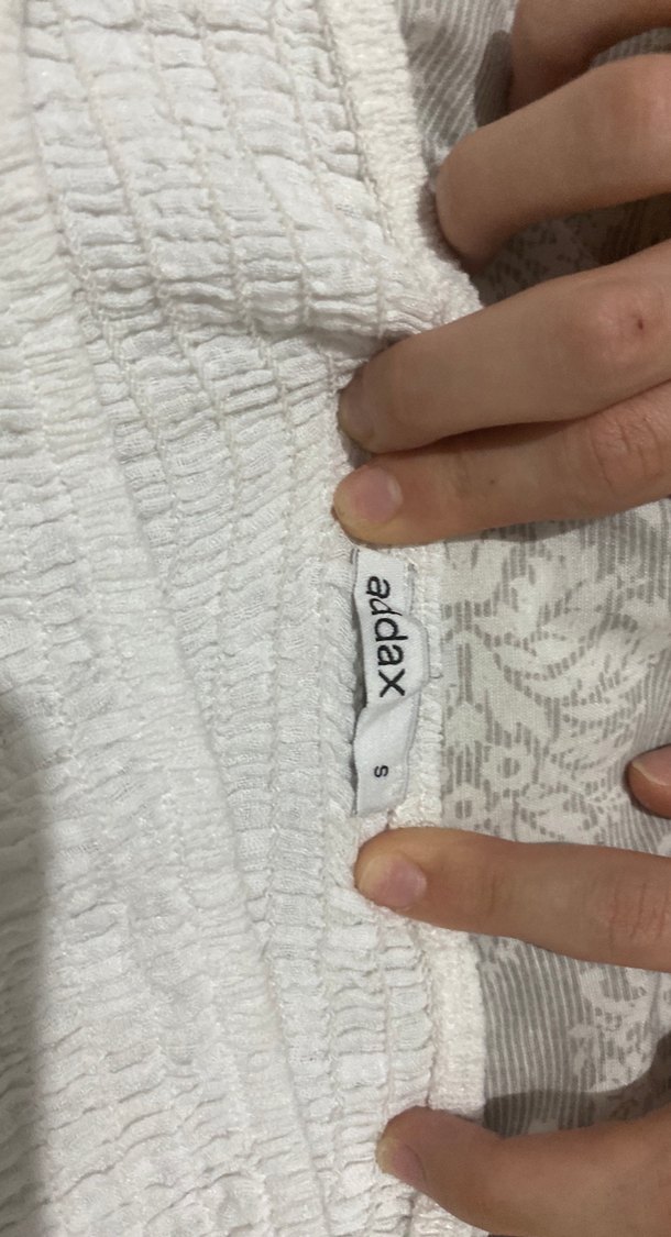 Keten Kumaşlı Beyaz Etek - Görsel 2