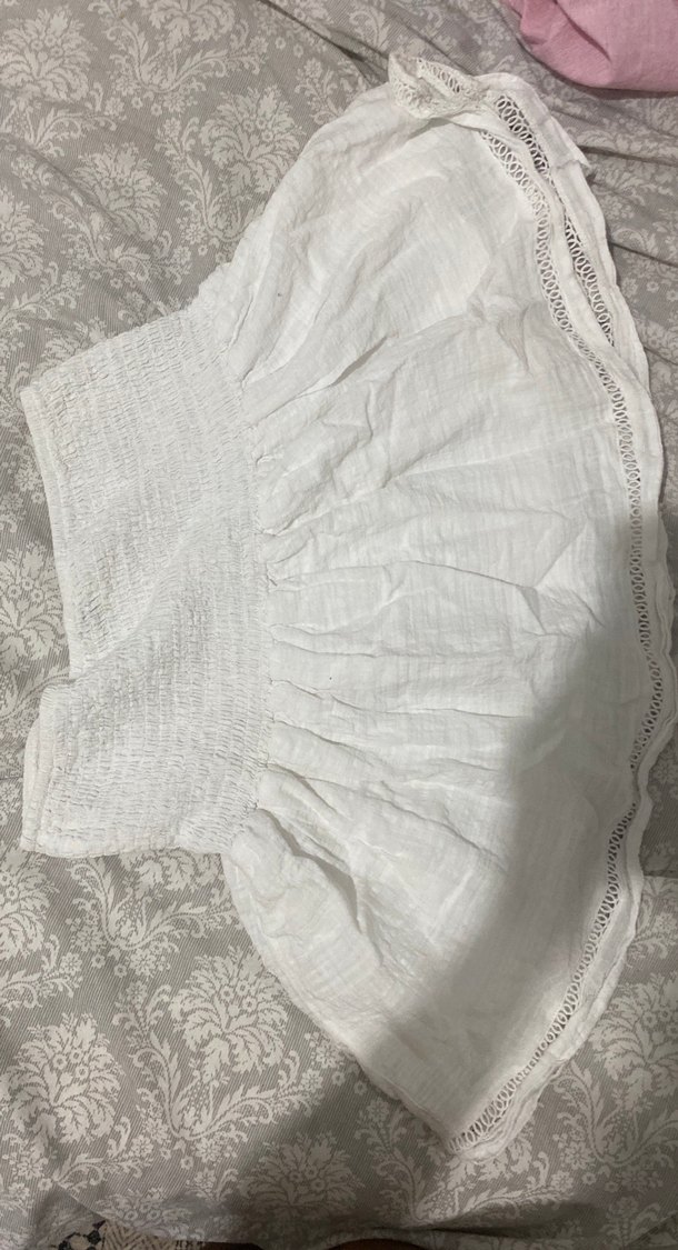 Keten Kumaşlı Beyaz Etek - Görsel 3