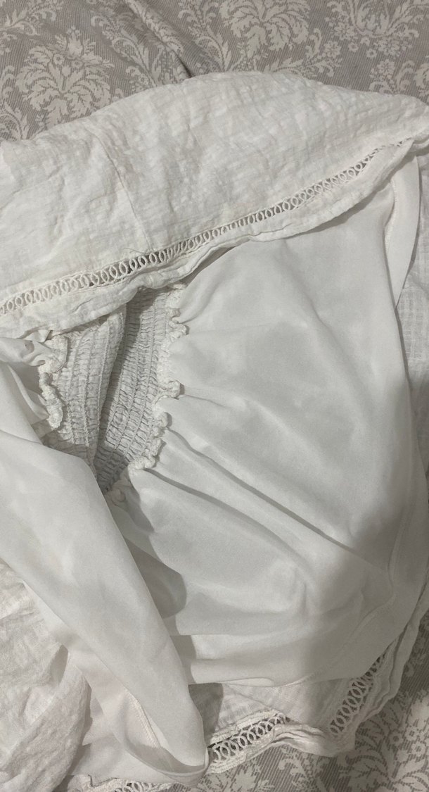 Keten Kumaşlı Beyaz Etek - Görsel 4