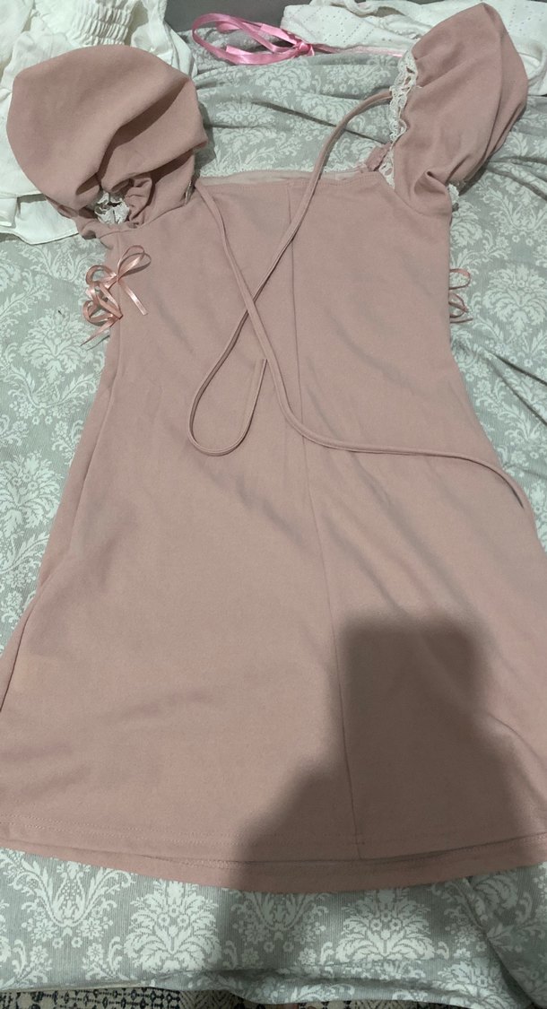 Pembe elbise shein - Görsel 3