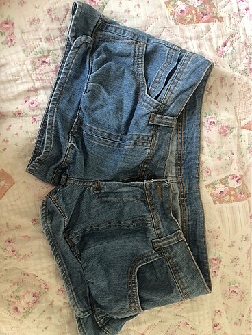 vintage düşük bel mini şort
