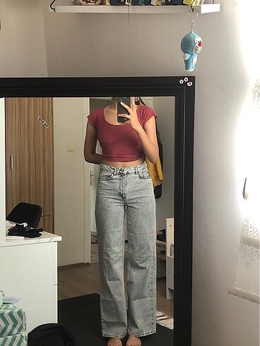 LC Waikiki gri geniş paça pantolon