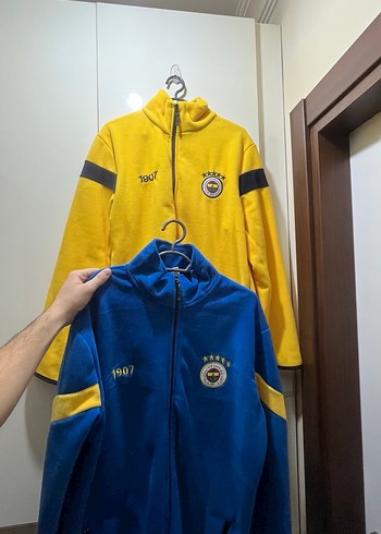 Sarı Fermuarlı Erkek Sweatshirt 1907 Baskılı Polar - Görsel 2