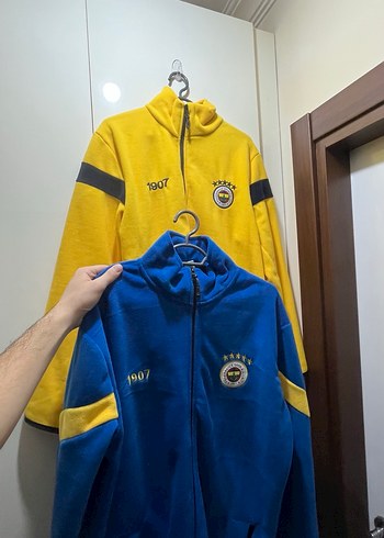 Sarı Fermuarlı Erkek Sweatshirt 1907 Baskılı Polar - Görsel 6