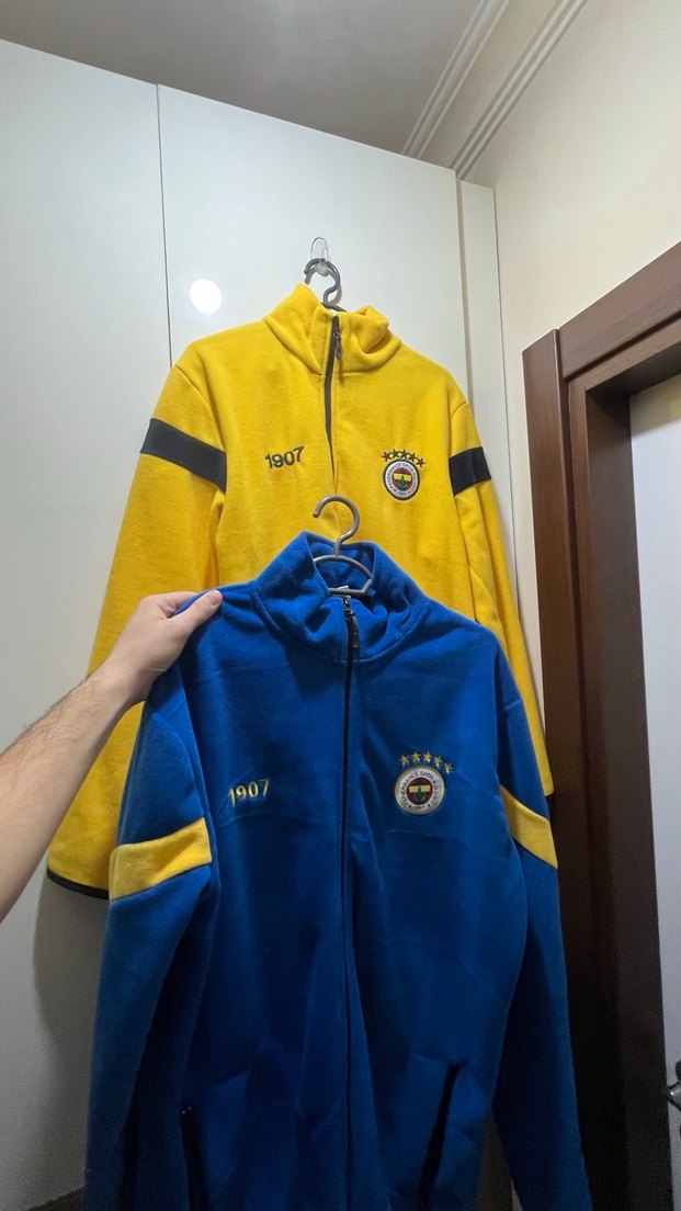 Sarı Fermuarlı Erkek Sweatshirt 1907 Baskılı Polar - Görsel 4