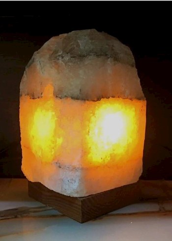 Bej doğal taş Tuz Lambası - Görsel 2