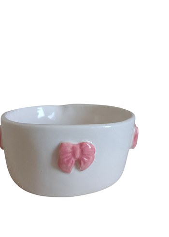 Beden pembe Renk Pembe Fiyonk Detaylı Seramik matcha Kasesi