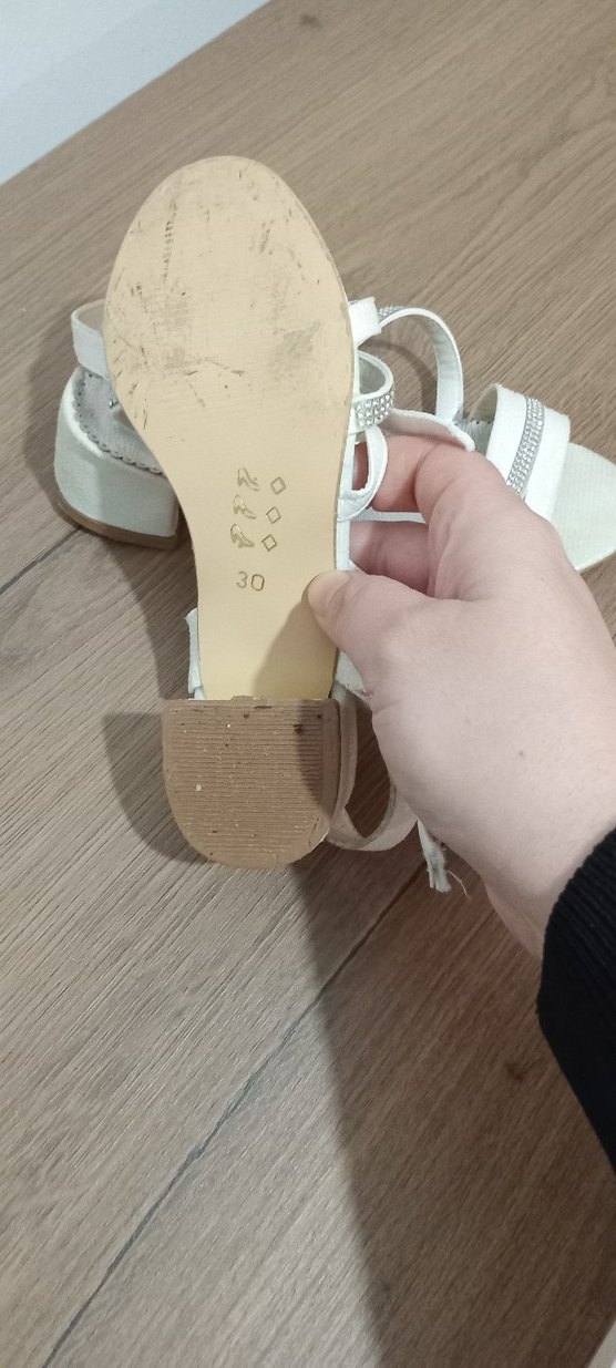 Beyaz Topuklu çocuk Abiye Ayakkabı - Görsel 3