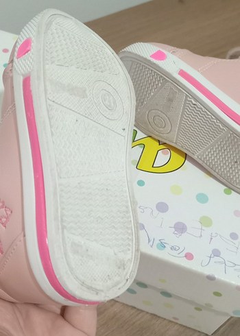 Kız Çocuk Pembe Cırt Cırtlı Spor Ayakkabı - Görsel 4