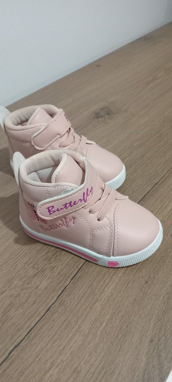 Kız Çocuk Pembe Cırt Cırtlı Spor Ayakkabı - Görsel 3