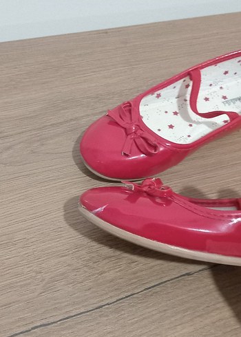 Kız Çocuk Kırmızı Fiyonklu Babet Ayakkabı - Görsel 2